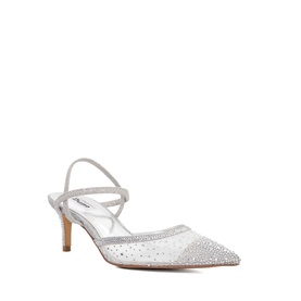 Charismatic Mesh Diamante Slingback Courts