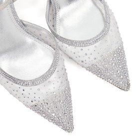 Charismatic Mesh Diamante Slingback Courts