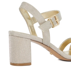 Merisa Glitter Block Heels