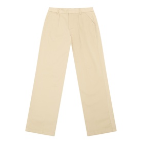 Straight Pleated Chino Trousers