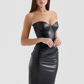 Juliana Faux Leather Dress