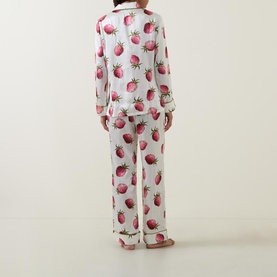 Lila Strawberry Silk Pyjama Set