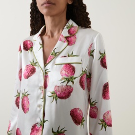 Lila Strawberry Silk Pyjama Set