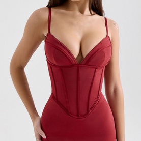 Romy Mesh Bodycon Dress