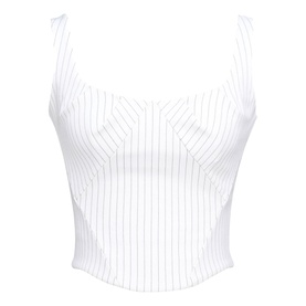 Selma Pinstripe Boned Corset Top