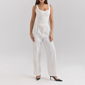 Selma Pinstripe Boned Corset Top