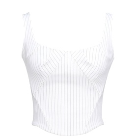Selma Pinstripe Boned Corset Top