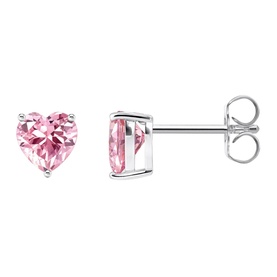 Heart Cut Zirconia Stud Earrings