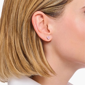 Heart Cut Zirconia Stud Earrings