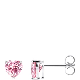 Heart Cut Zirconia Stud Earrings