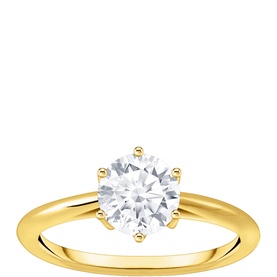 Brilliant Cut Zirconia Gold-Plated Ring
