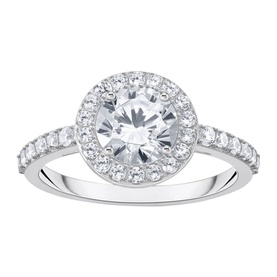 Brilliant Cut Zirconia Halo Ring