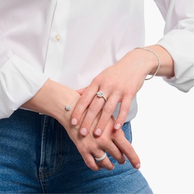 Brilliant Cut Zirconia Halo Ring