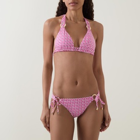 Ursula Geometric Side-Tie Bikini Bottoms