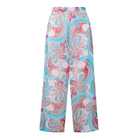 Beach Printed Wide Leg Trousers
