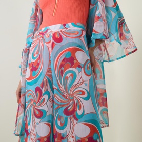 Beach Printed Wide Leg Trousers