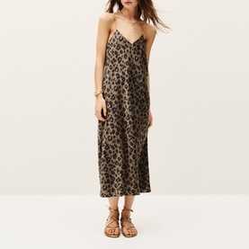 Biara Leopard Slip Dress