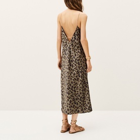 Biara Leopard Slip Dress