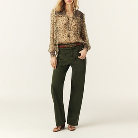 Fima Drawstring Straight Leg Trousers