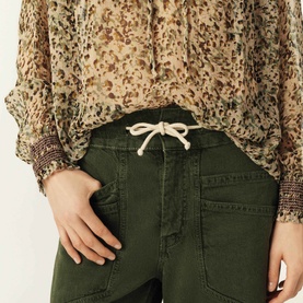 Fima Drawstring Straight Leg Trousers