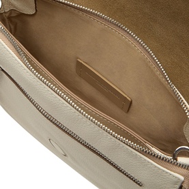 Three Flap Leather Crossbody Bag