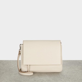 Three Flap Leather Crossbody Bag