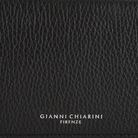 Logo Grained Leather Flap Wallet