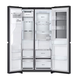 628L InstaView Craft Ice Plumbed Black Steel