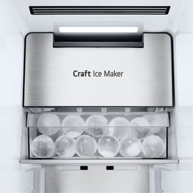 628L InstaView Craft Ice Plumbed Black Steel