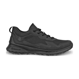 Ecco Ult Trn Hiking Shoes in black, featuring mesh upper, lace-up fastening, and Michelin rubber outsole with all-terrain grip