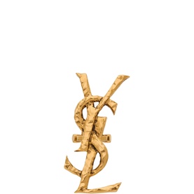 Hammered YSL Logo Single Earring