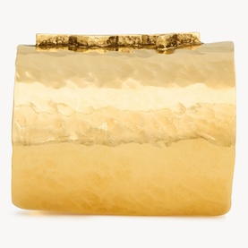 Hammered YSL Logo Cuff