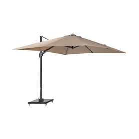 Square Glow Parasol & Cover Taupe 3m