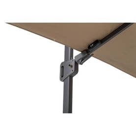 Square Glow Parasol & Cover Taupe 3m