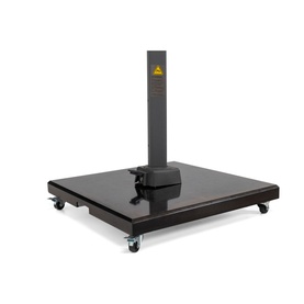 Square Glow Parasol & Cover Taupe 3m