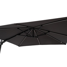 Square Glow Parasol & Cover Anthracite 3m