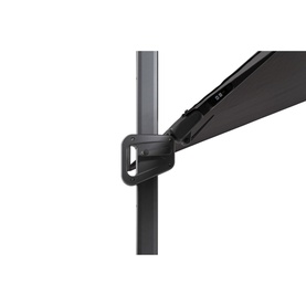 Square Glow Parasol & Cover Anthracite 3m