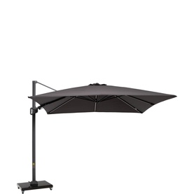 Square Glow Parasol & Cover Anthracite 3m