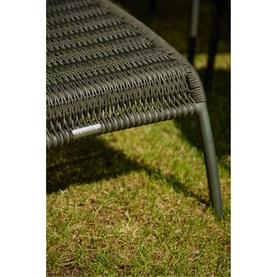 Ellendale Garden Lounge Chair & Footstool Forest Green