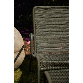 Ellendale Garden Lounge Chair & Footstool Forest Green