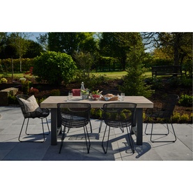 Kingsville Garden Dining Set Graphite 240cm