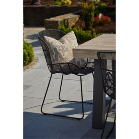 Kingsville Garden Dining Set Graphite 240cm