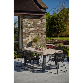 Kingsville Garden Dining Set Graphite 240cm