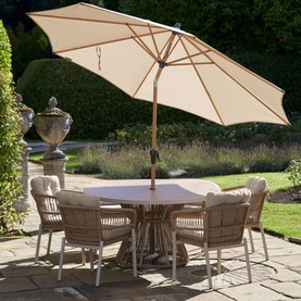 McKinney Dining Parasol Set & Cover Beige