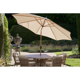 McKinney Dining Parasol Set & Cover Beige