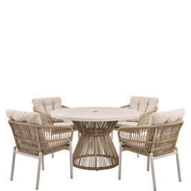 McKinney Dining Parasol Set & Cover Beige