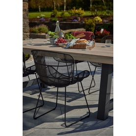 Kingsville Garden Dining Set Graphite Lava 195cm