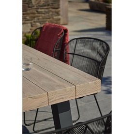 Kingsville Garden Dining Set Graphite Lava 195cm