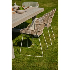 Kingsville Garden Dining Set Linen 195cm