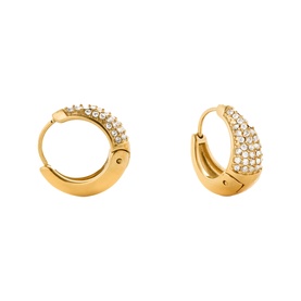 Pure Sparkle Huggie Hoop Earrings